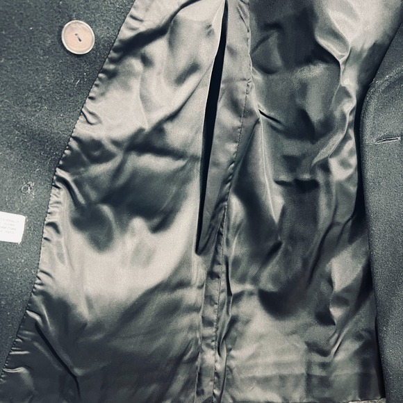 Vintage JG Hook Womens Coat 10 Black Wool Double Breasted Peacoat Classic Winter - Picture 9 of 15